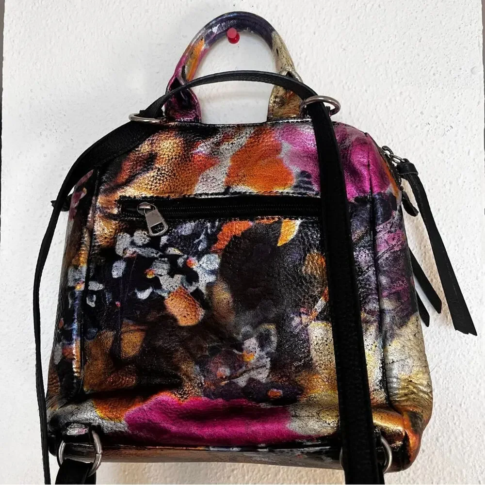 Unique custom Floral foil The Sak Loyola mini backpack shoulder bag